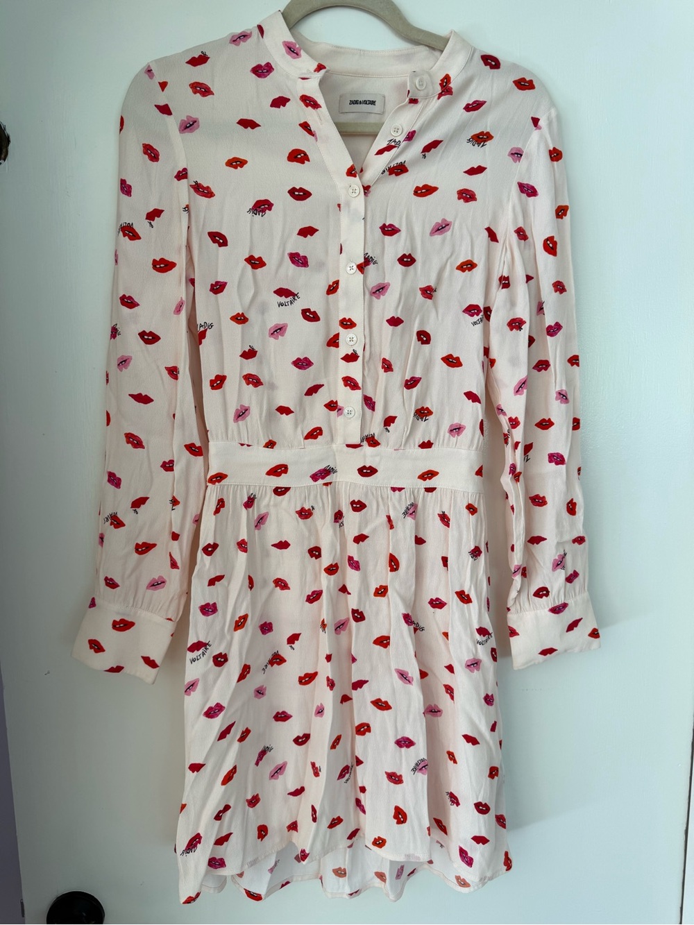 EUC Zadig & Voltaire Refla Dress Lips Motif Sz XS